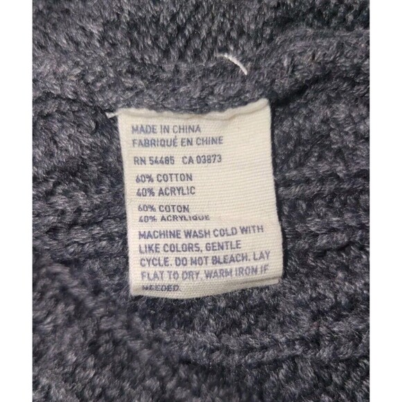 American Eagle Womens SM Sweater Gray Cable Knit Cowl Neck Fisherman - Picture 5 of 5